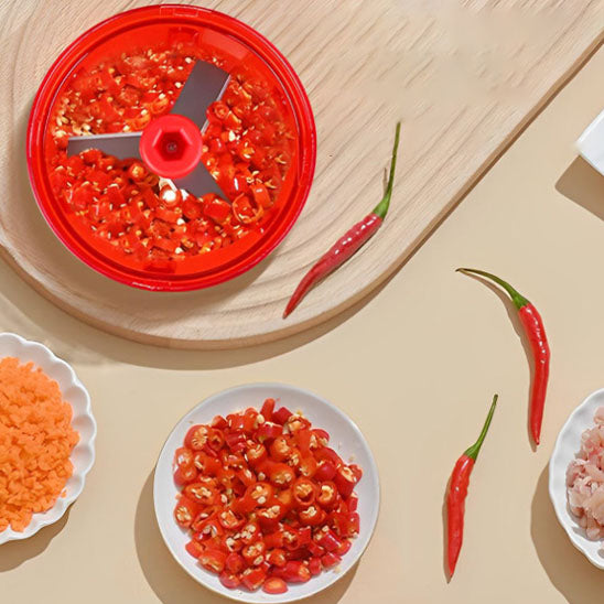 hachoir avec corde 3 lames en acier inoxydable