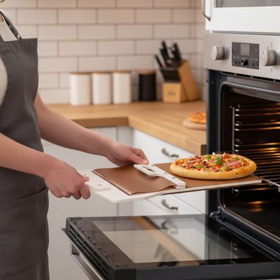 Pelle a pizza glisser la pâte facilement vers le four sans la casser