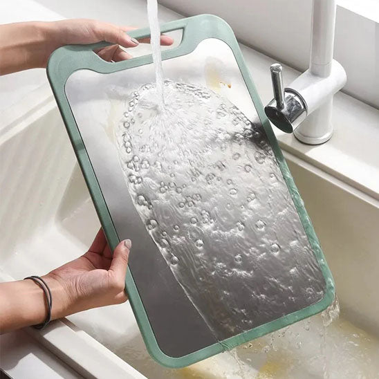 PLANCHE À DÉCOUPER PROFESSIONNELLE | INOX ET PLASTIQUE 2-EN-1