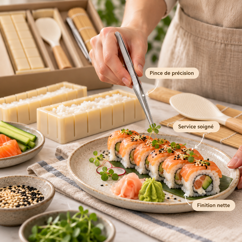 Coffret sushi premium dans une boite cadeau neutre