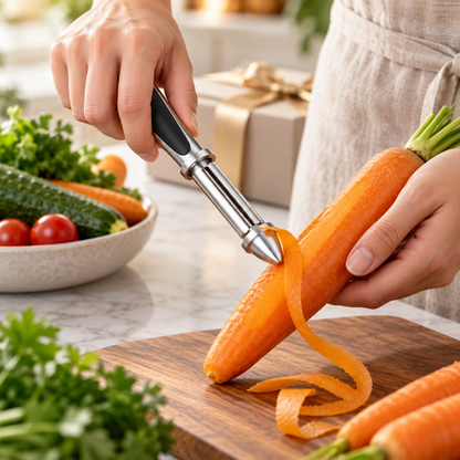 Eplucheur multifonction inox pour une preparation precise et soignee