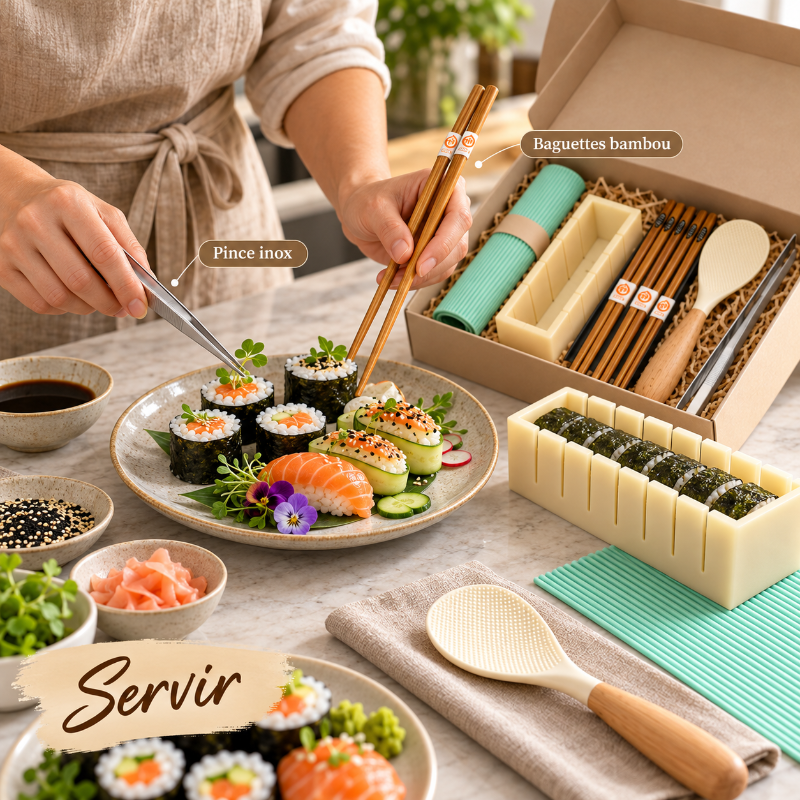 Pince inox pour dressage precis des sushis