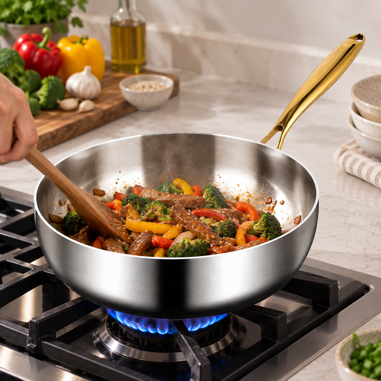 Poêle inox - 316 profonde | Esprit wok
