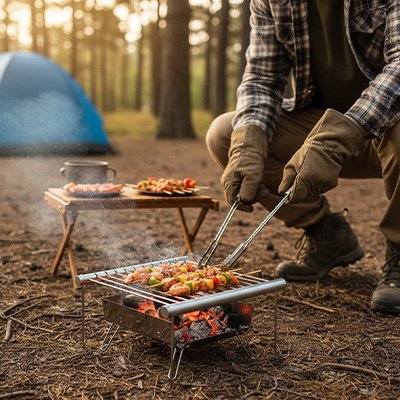Accessoire barbecue portable léger et pratique