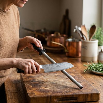 Aiguiseur de couteau tige d’affûtage durable pour couteaux de cuisine