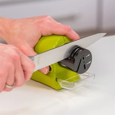 Aiguiseur de couteau vert robuste