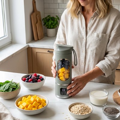 Blender smoothie design mixe rapidement et en toute sécurité vos fruits et légumes.