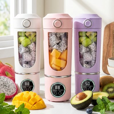 Blender smoothie puissant pour fruits et légumes, texture lisse garantie.