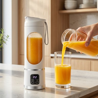 Blender smoothie sans fil pratique et facile à transporter partout.