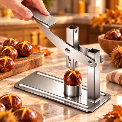casse noix inox base stable pour noix et chataignes