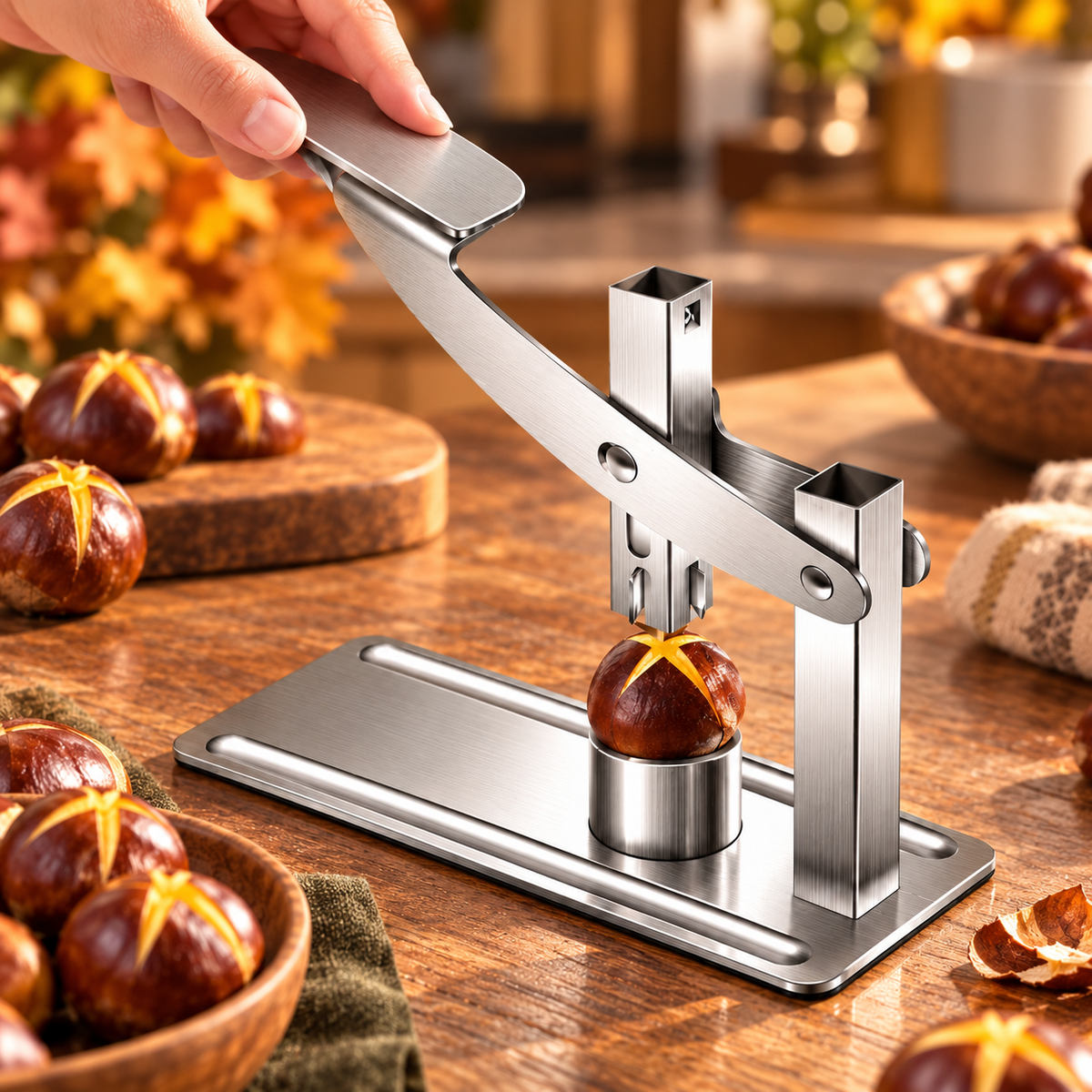 casse noix support fruit stable ouvertures plus contrôlée