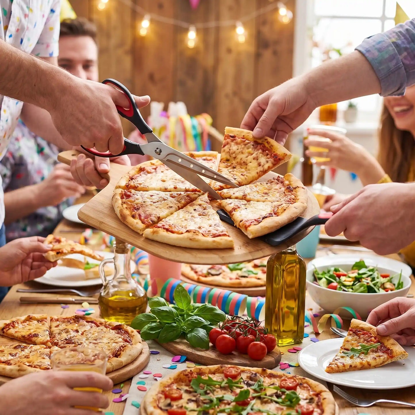 Ciseaux à pizza | Inox Spatule 2-En-1