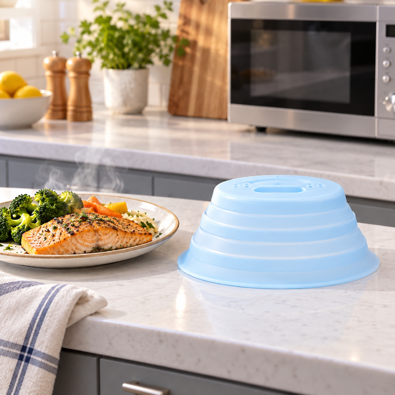 cloche micro onde magnétique bleue