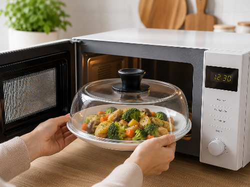 cloche-pour-micro-ondes-en-verre-rechauffage-sans-eclaboussures