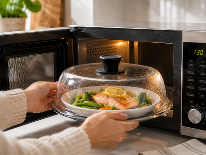 cloche-pour-micro-ondes-en-verre-saumon-et-legumes