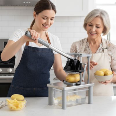 Coupe frite utilisé  par deux femmes