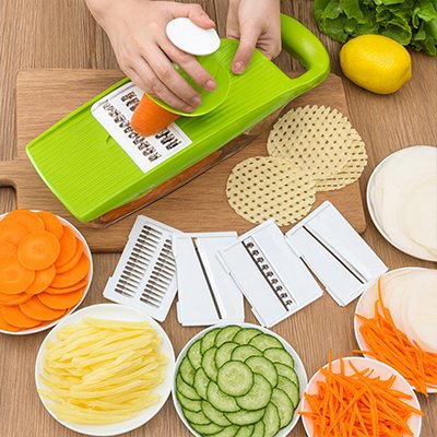 Coupe frites polyvalent lames interchangeable   