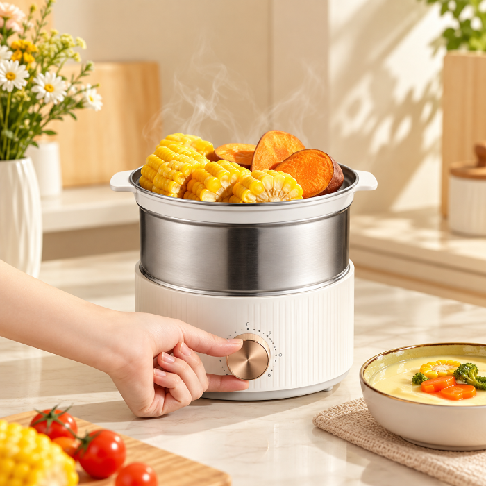 Cuit vapeur électrique pour préparer des légumes savoureux au quotidien
