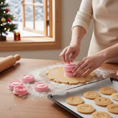 Emporte piece noel rose