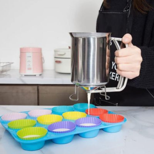 Entonnoir à piston pour muffins parfaitement réguliers et bien proportionnés