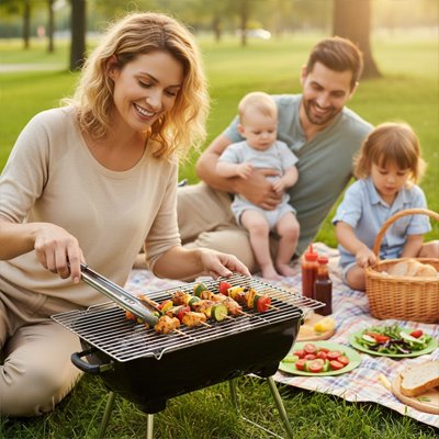Grille barbecue pour un goût du feu, même en camping