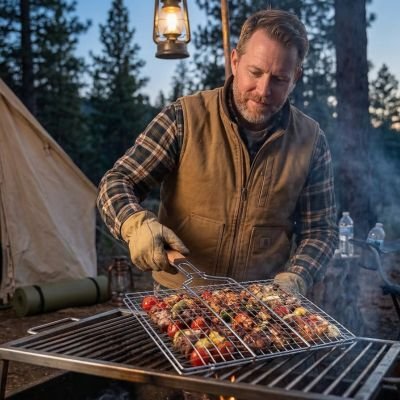 Grille barbecue​ propre et des grillades mieux maîtrisées