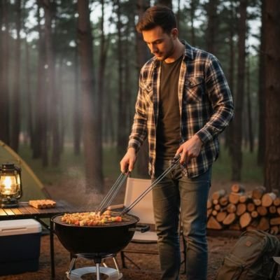 Grille BBQ ronde résistante en inox alimentaire 304