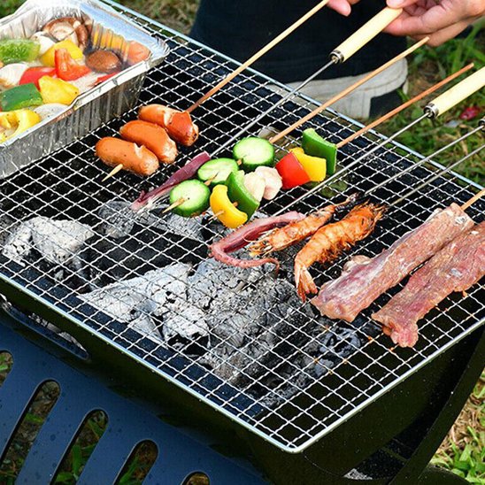 Grille pour barbecue cuisson viandes légumes grill extérieur