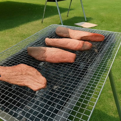 Grille pour barbecue grande capacité en métal résistant chaleur