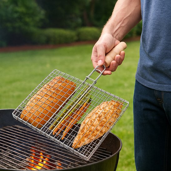 Grille pour barbecue inox pour camping et pique-nique