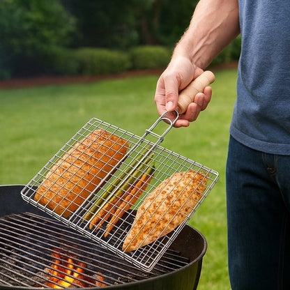 Grille pour barbecue inox pour camping et pique-nique