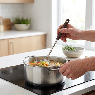 Louche de cuisine anti chaleur