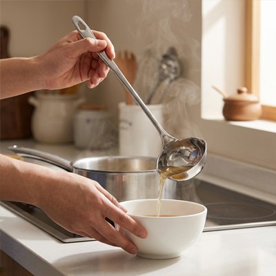Louche de service liquide soupe
