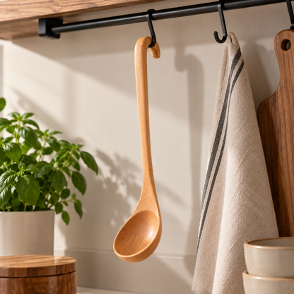 louche en bois a suspendre rangement sans encombrer suspendu