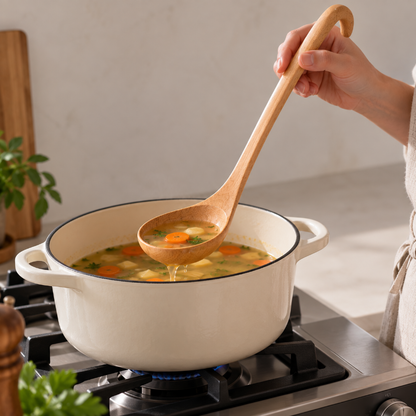 louche en bois service direct sur cuisiniere a gaz