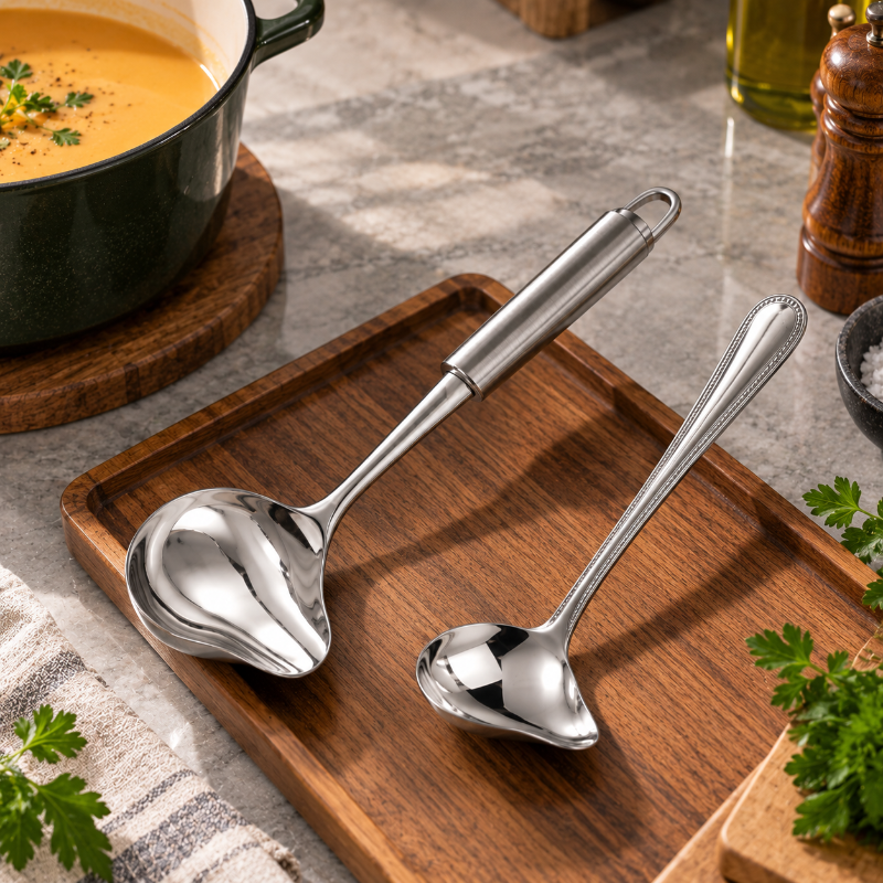 louche inox a bec pour sauces et jus univers culinaire