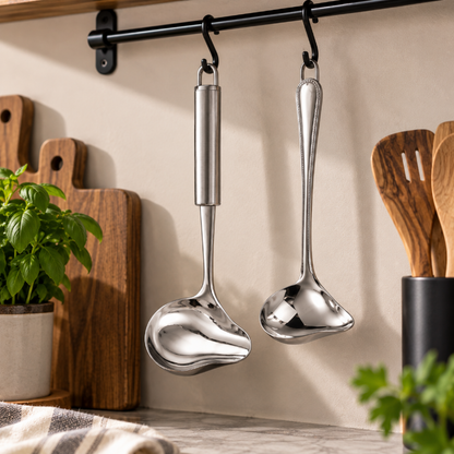louche inox a suspendre rangement pratique