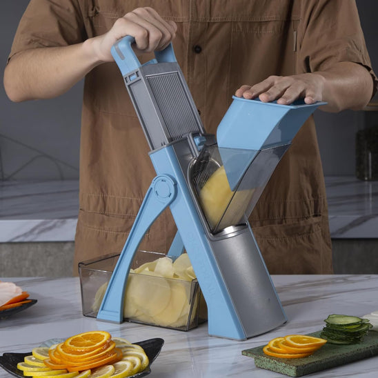 mandoline cuisine fruits legumes bleue