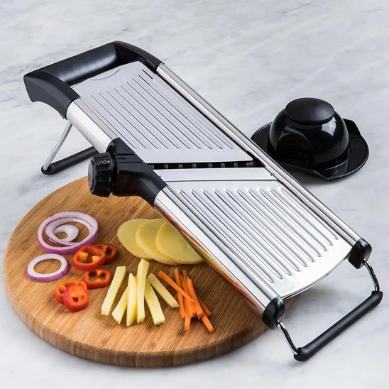 mandoline cuisine lames de qualite ergonomique decoupe julienne cubes rondelles