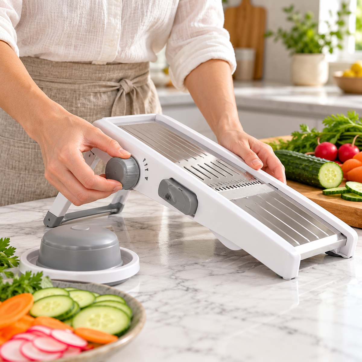 Mandoline cuisine multifonction réglable