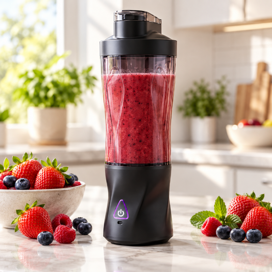 mini mixeur portable smoothie fruits rouges format compact