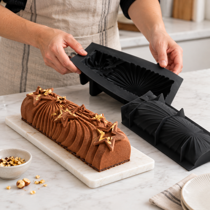 moule a entremets demoulage buche chocolat realiste
