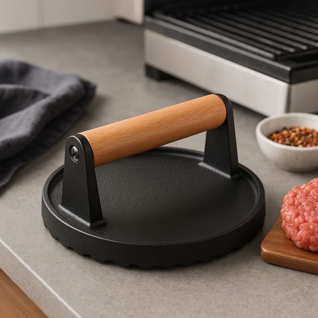 moule a steak hache sur un comptoir