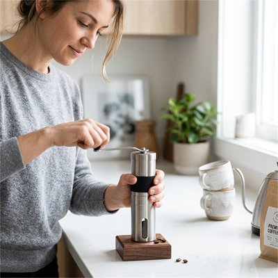 Moulin à café sans batterie, sans câble, sans contrainte.