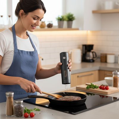 Moulin à poivre électrique​ portable design moderne cuisine