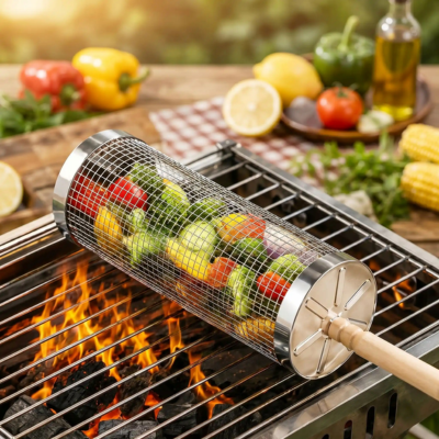 panier grille barbecue acier inoxydable