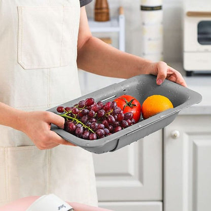 passoire cuisine extensible pratique pour égoutter pâtes et laver légumes sans effort