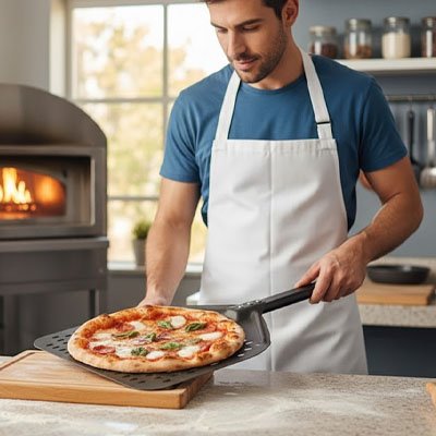 Pelle à pizza antiadhésif pour enfourner et tourner les pizzas sans coller