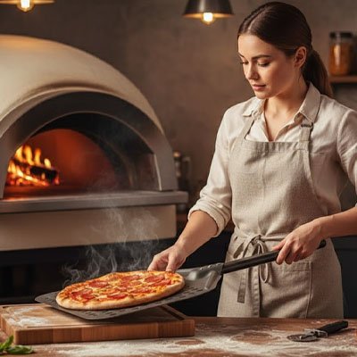 Pelle à pizza perforée pour cuisson croustillante