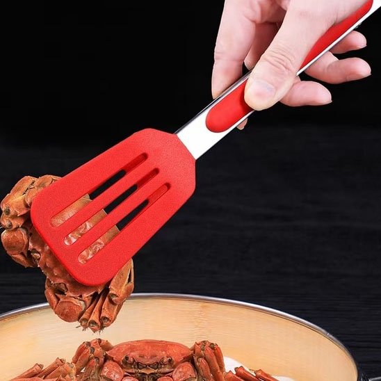 Pince de cuisine rouge ergonomique